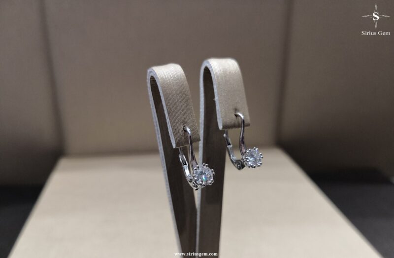 White Gold Lepus Earrings & Sirius Gems