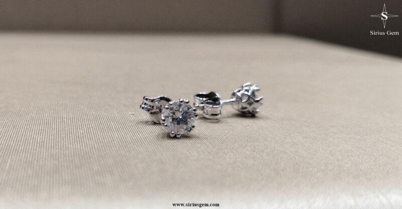 White Gold Lepus Earrings & Sirius Gems