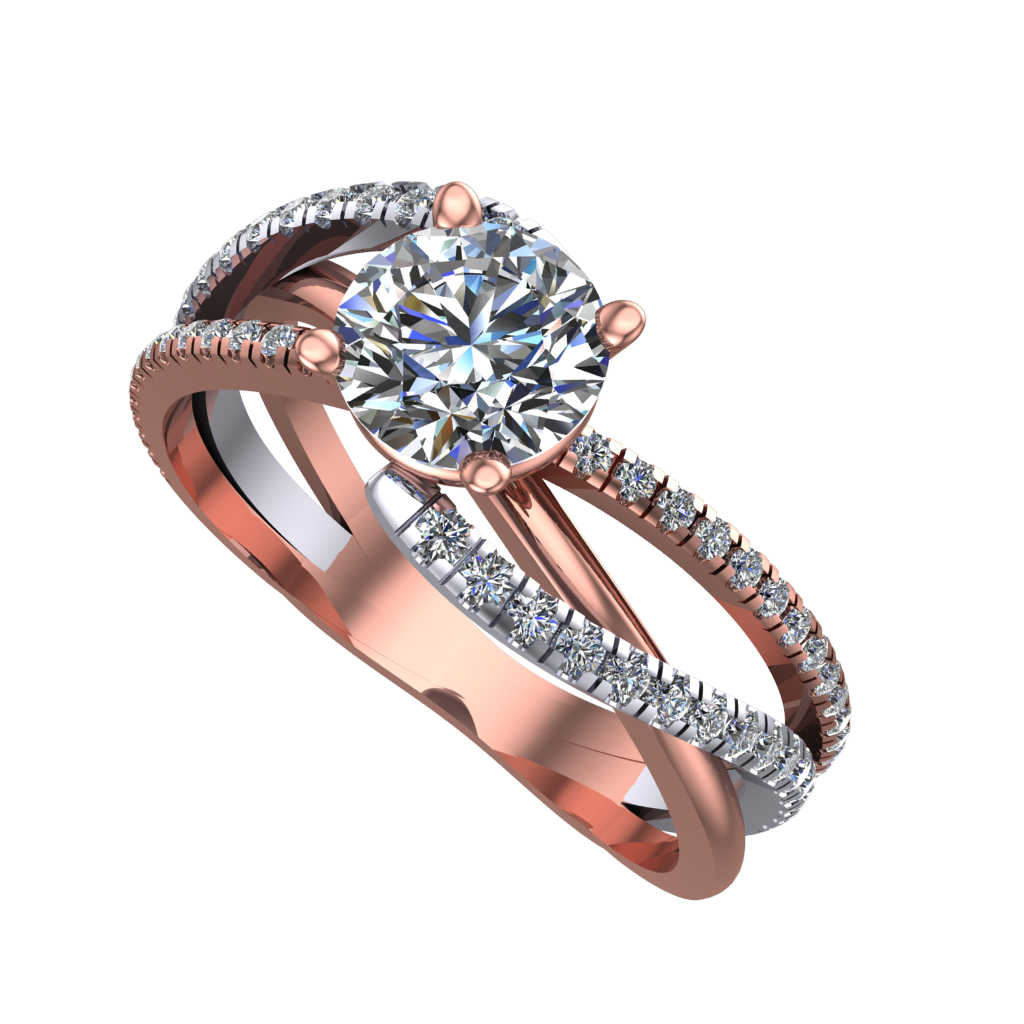 Zásnubní prsten s laboratorními diamanty
